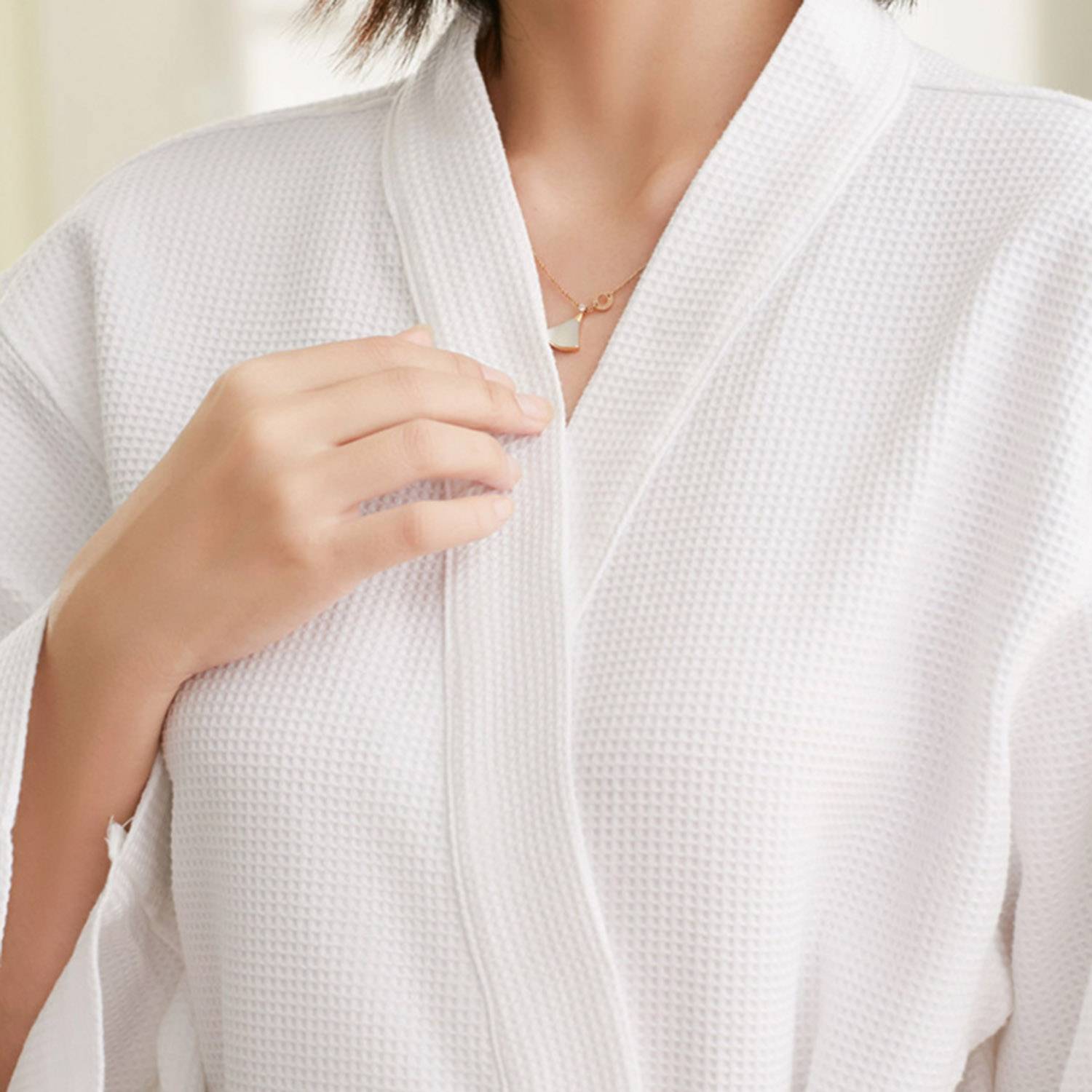 Soft Cotton Waffle Bathrobe 3