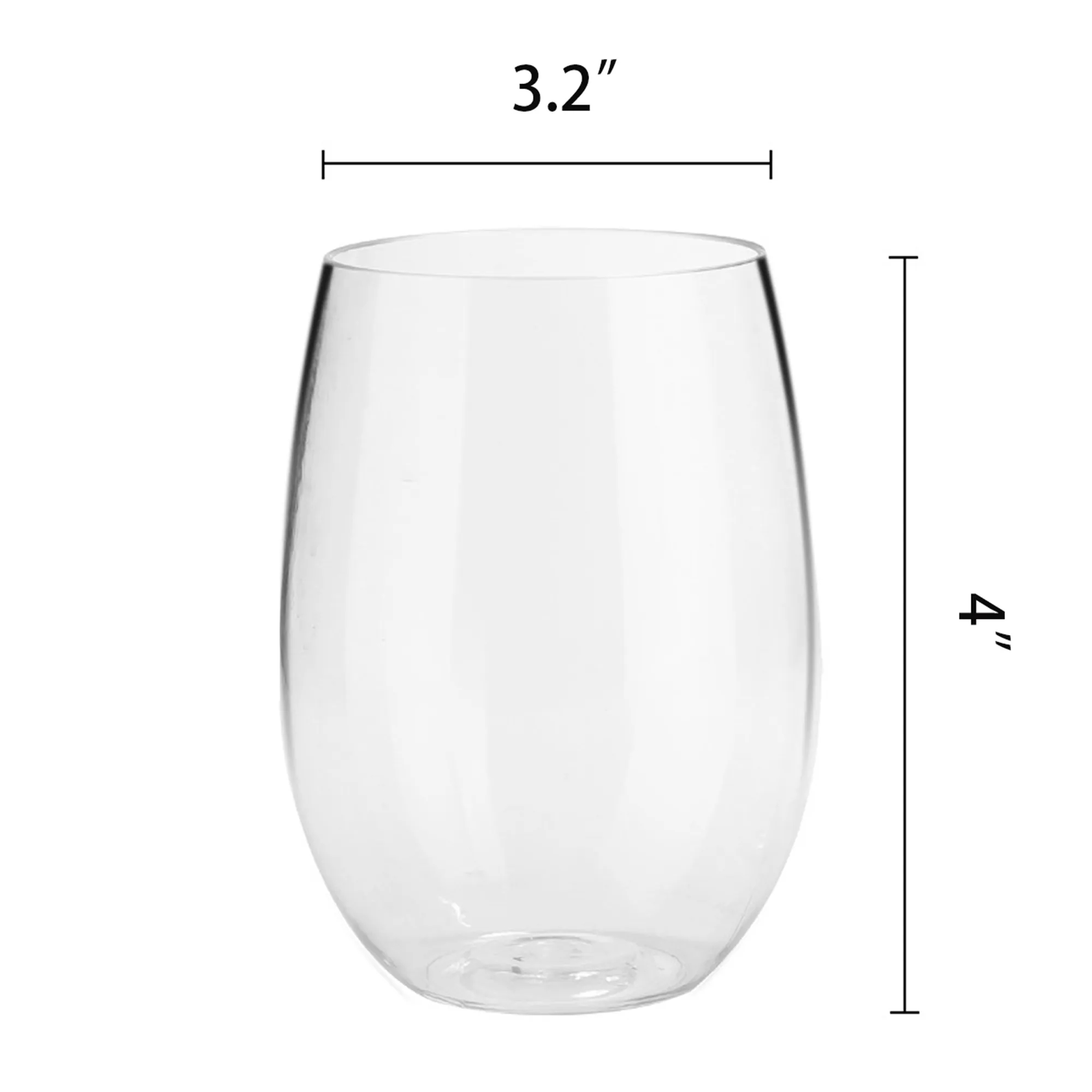 12oz Biodegradable PLA Stemless Wine Cup 3