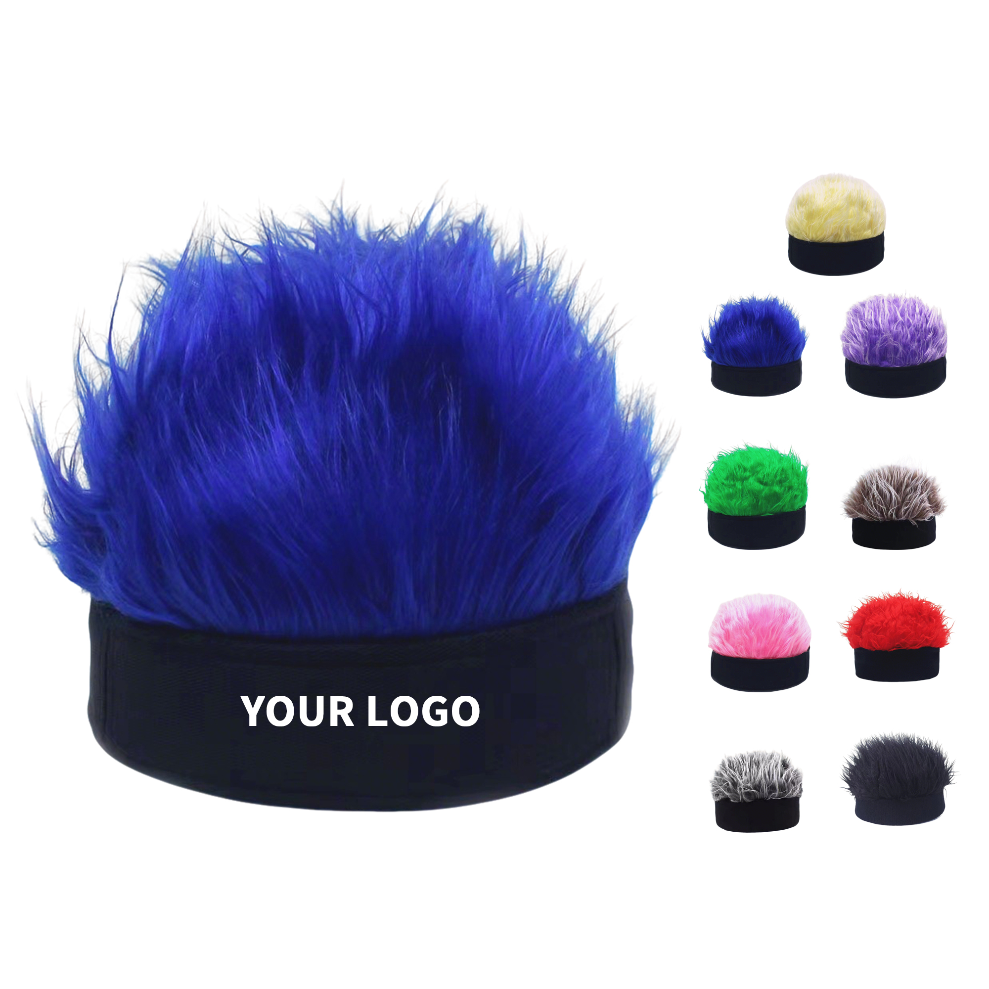 Team Spirit Costume Wig 8" x 8" With Printed Band 5