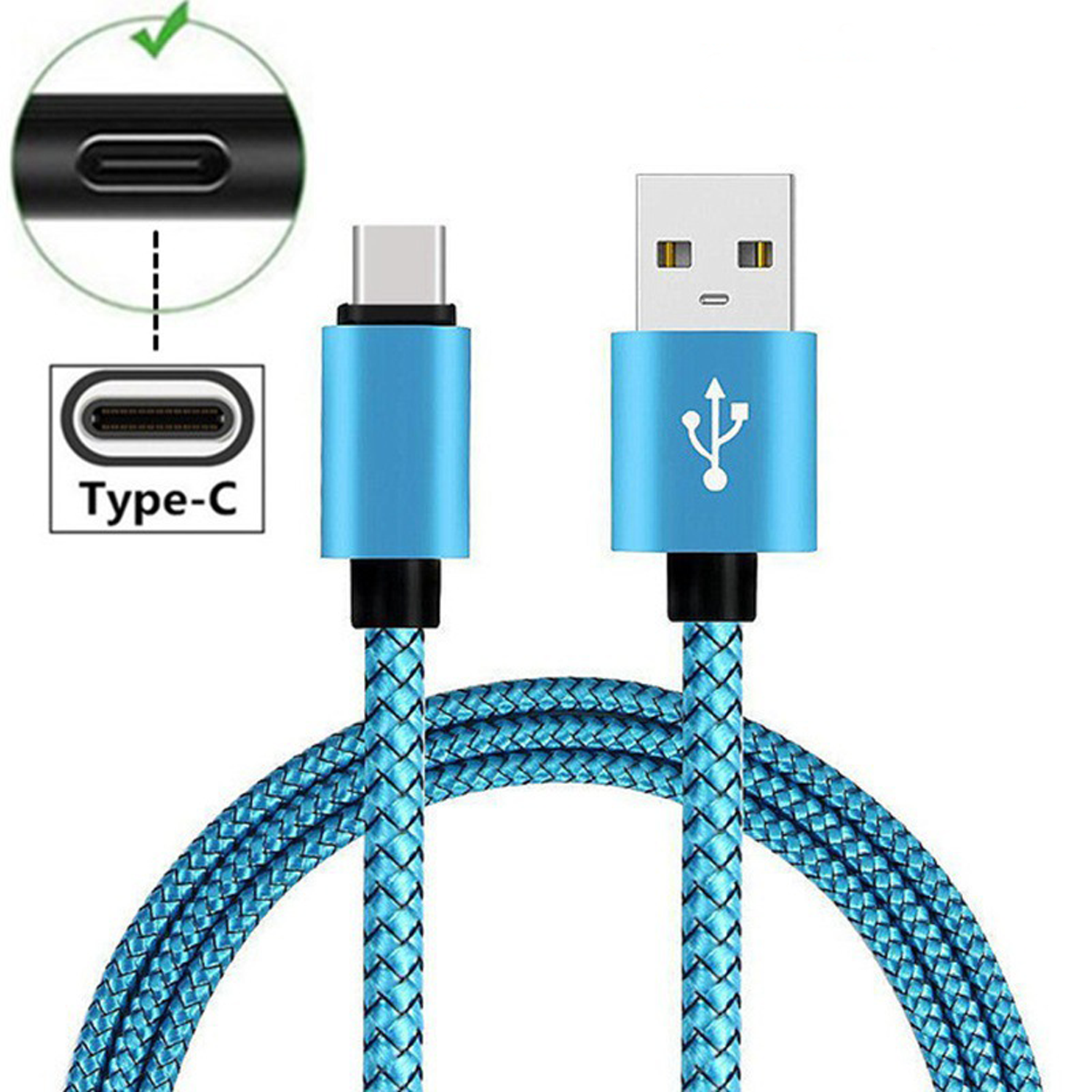 Durable Nylon Braided USB Cable for Fast Charging & Sync 2