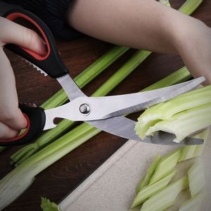 Multi Blade Kitchen Scissors With Ergonomic Dual Color Grip 6
