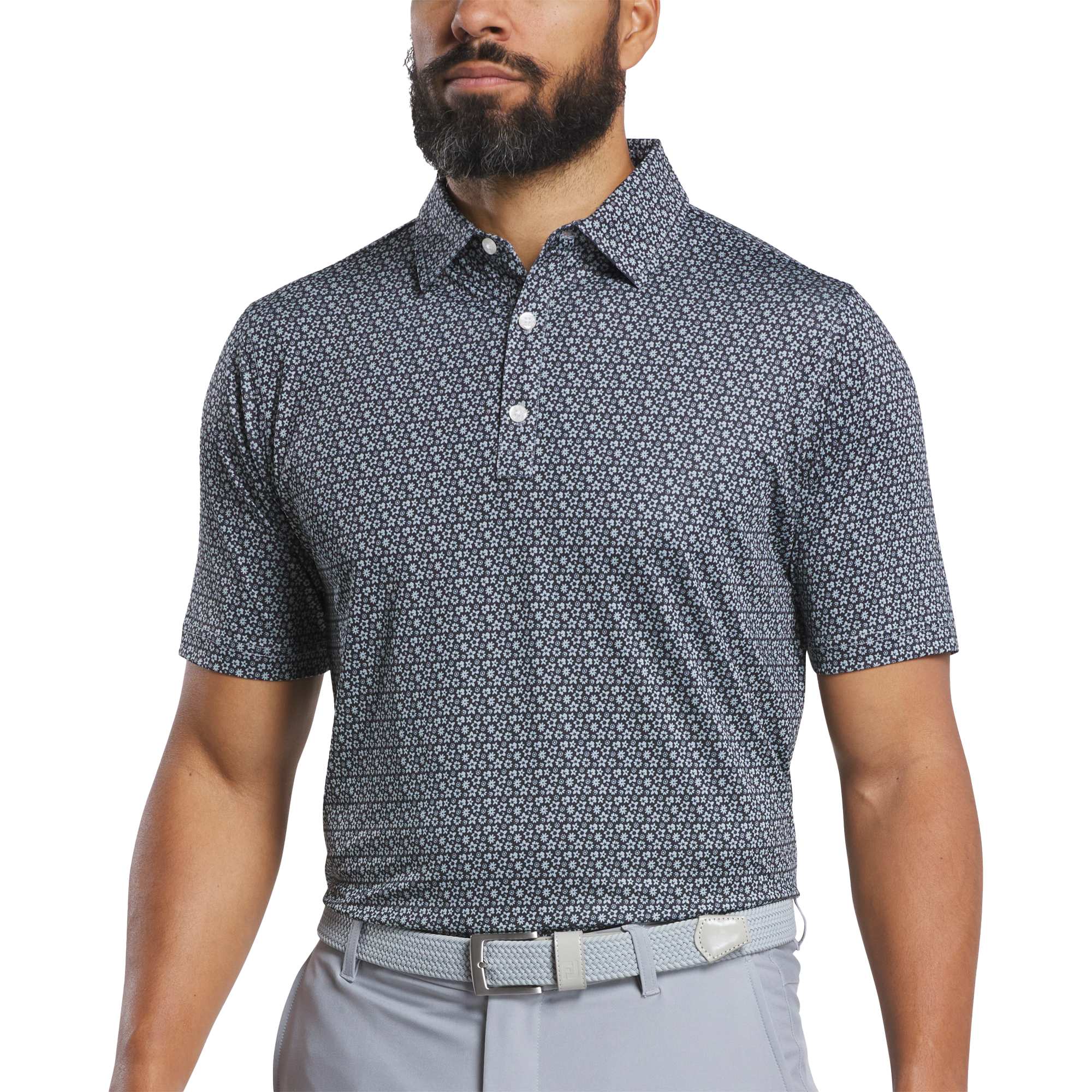 FootJoy Men's Allover Floral Print Polo 8
