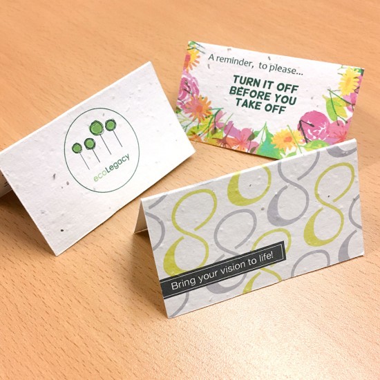 Single-Sided Seed Paper Folded Business Cards 4