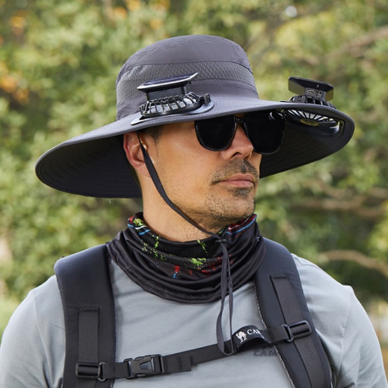 Detachable Wide Brim 2 Solar Fan Hat 1