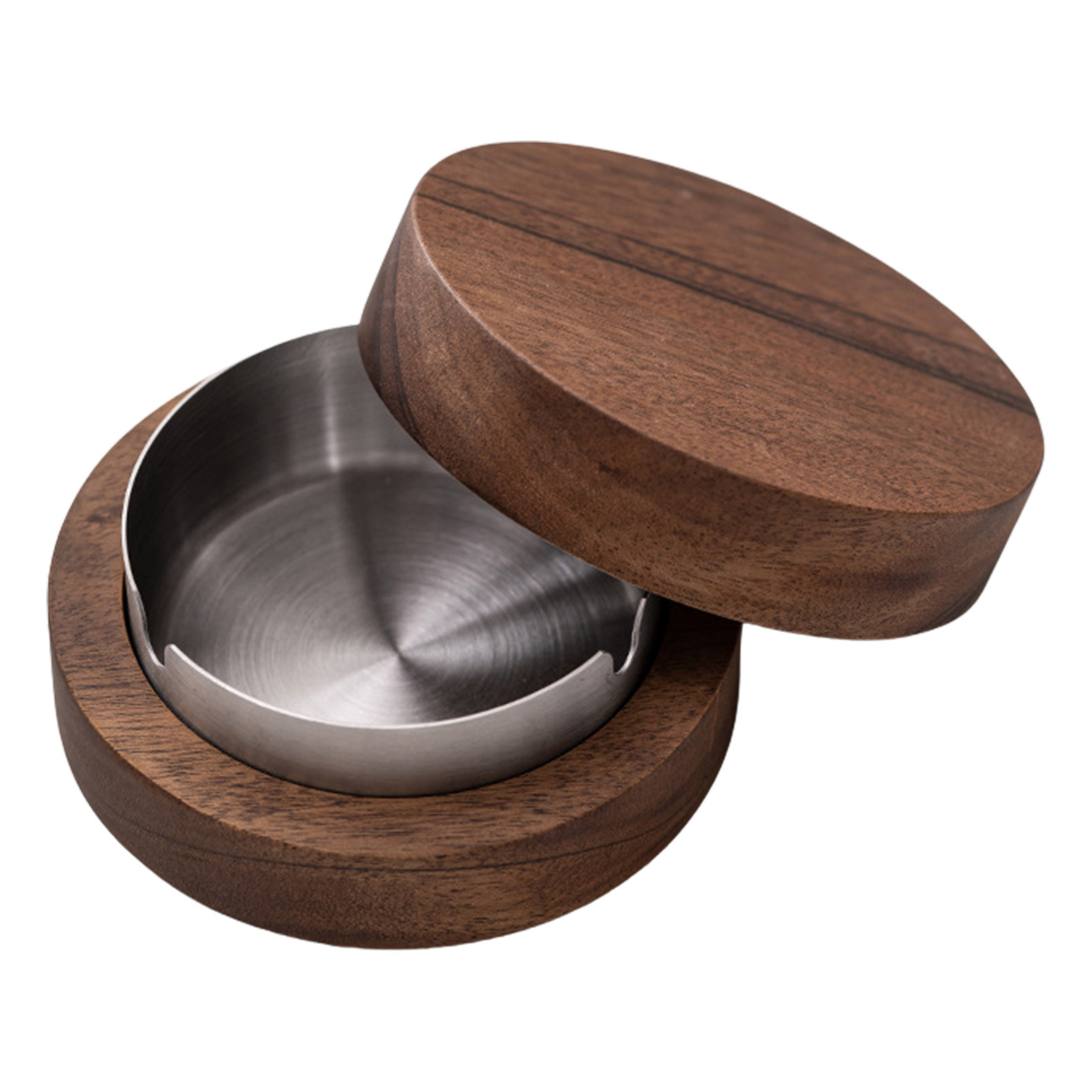 Wooden Ashtray With Lid 1