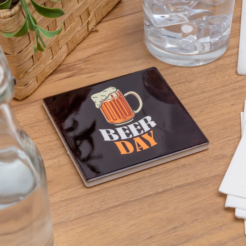 4 Inch Full Color Square Ceramic Coasters 15