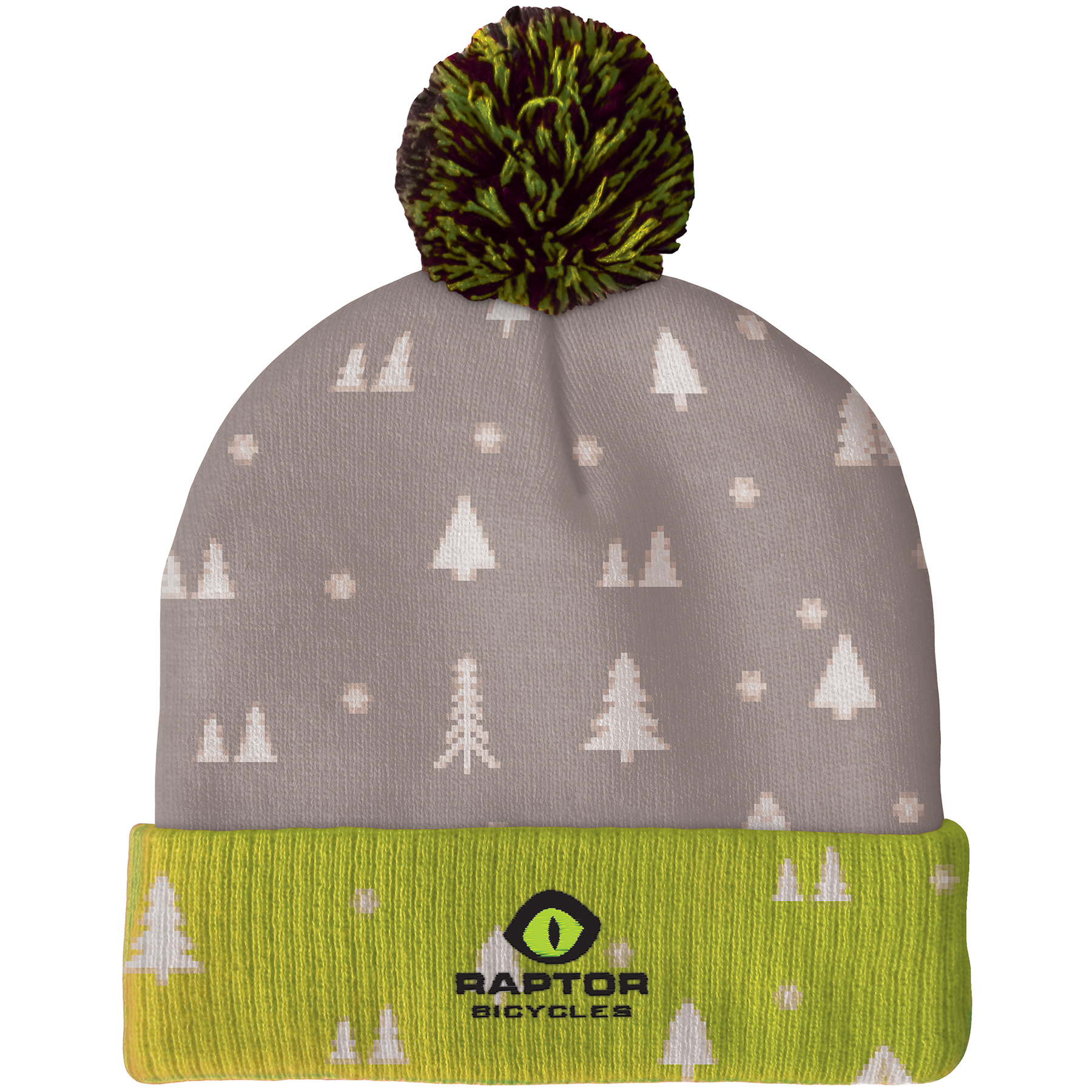 Knit Beanie with Pom and Ribbed Cuff (Embroidery Logo) 14