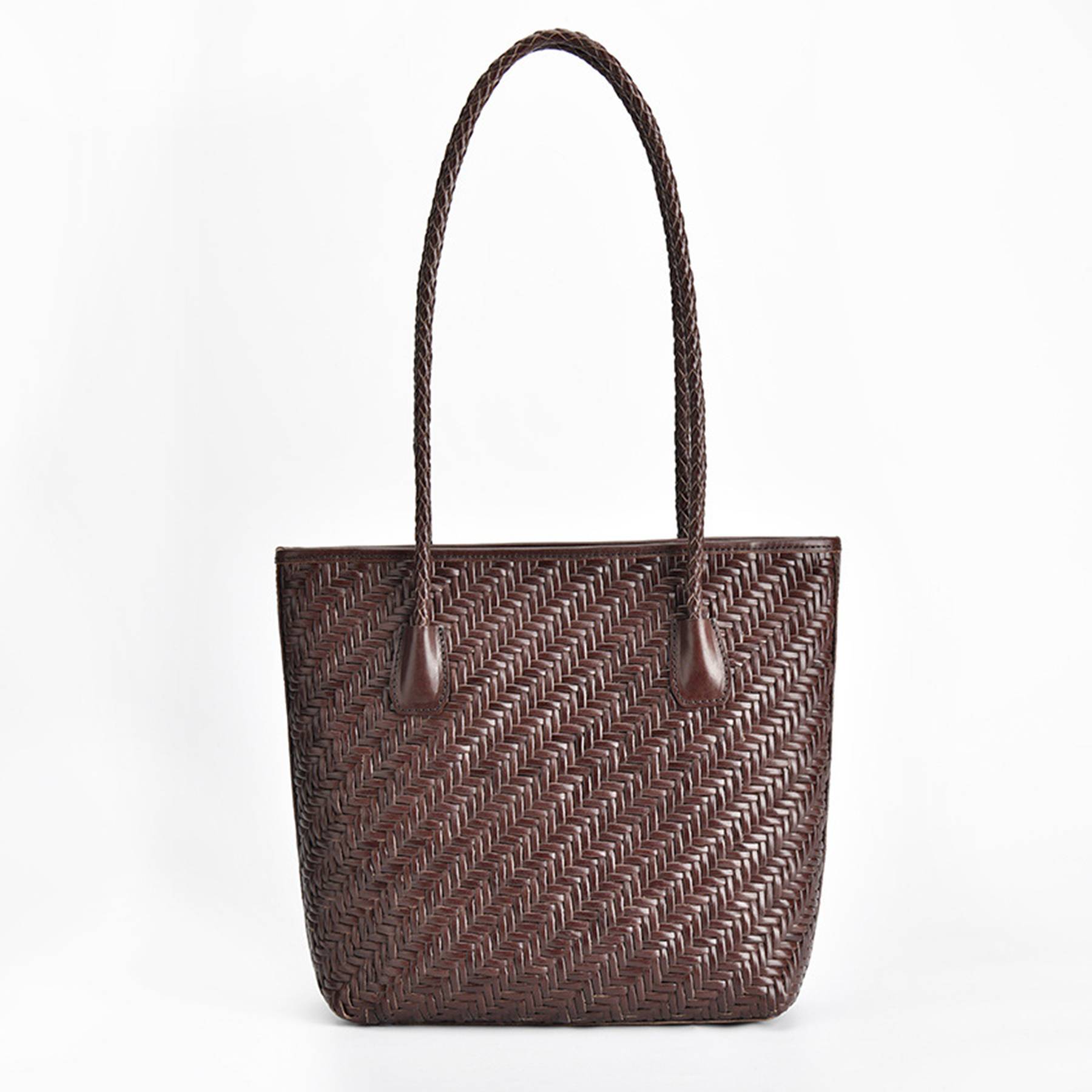 Genuine Leather Hand Woven Ladies Tote Bag, custom tote bag with logo imprint 2