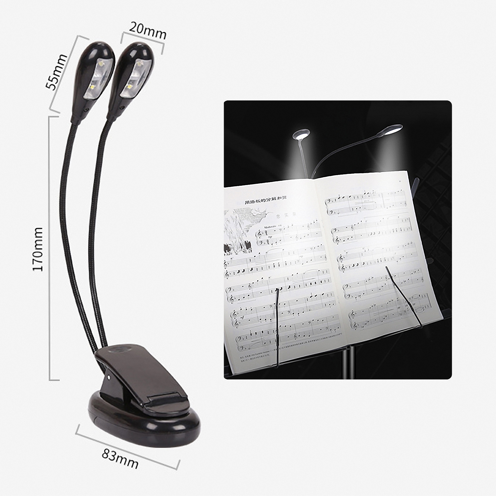 USB Rechargeable Clip-On LED Desk Lamp 4