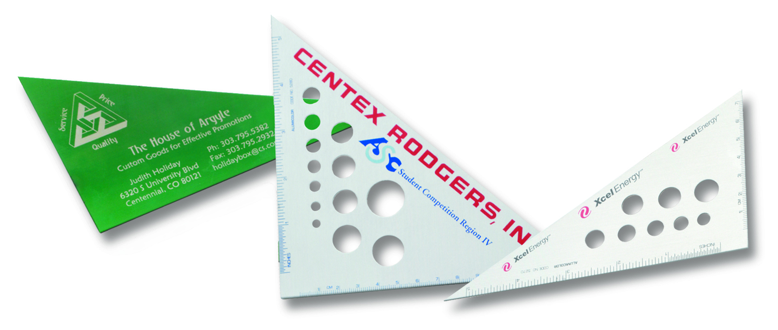 12" 45/90 Degree Aluminum Drafting Triangle 6