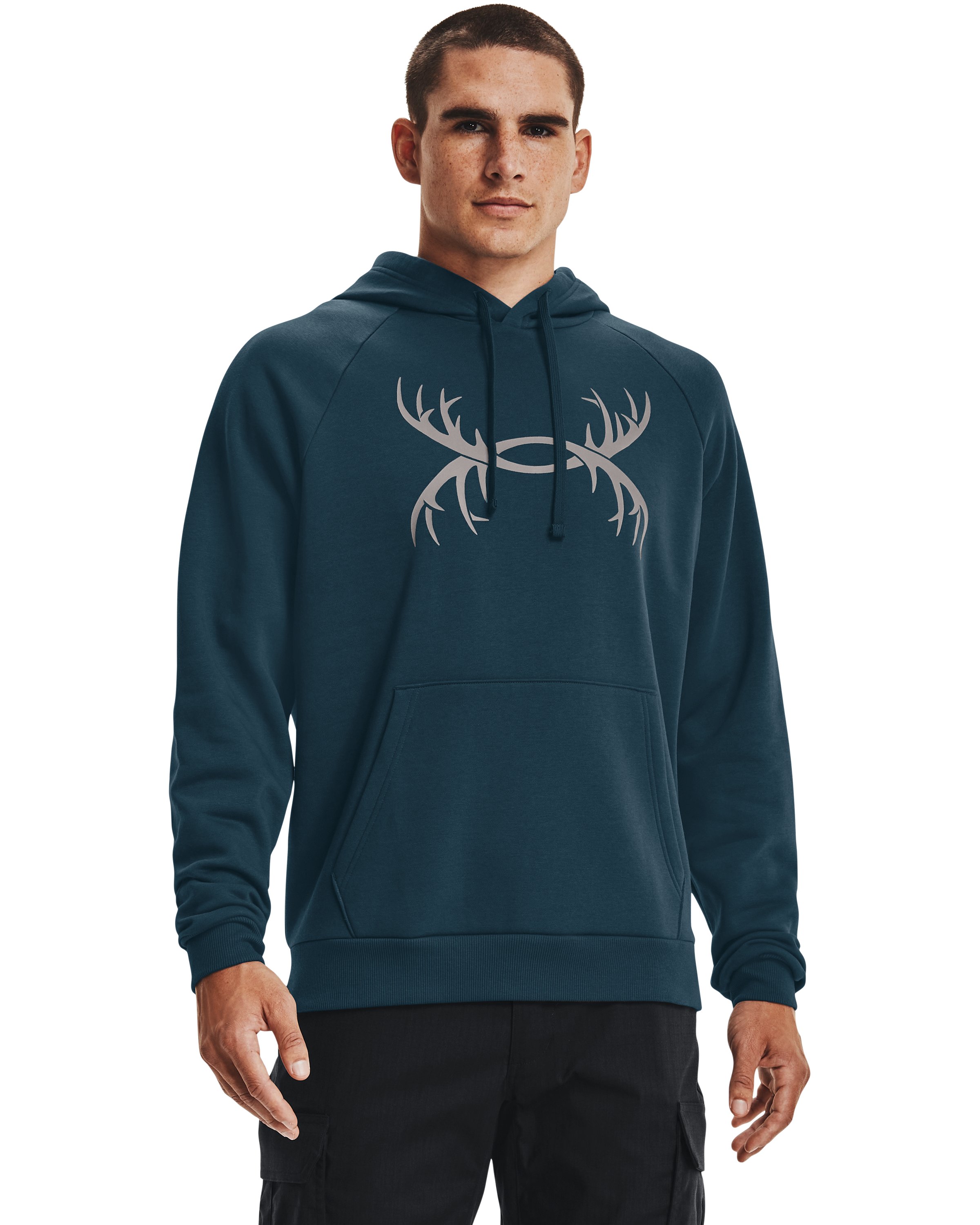UA Rival Fleece Antler Men's Hoodie, custom hoodie or sweatshirt with logo imprint 4