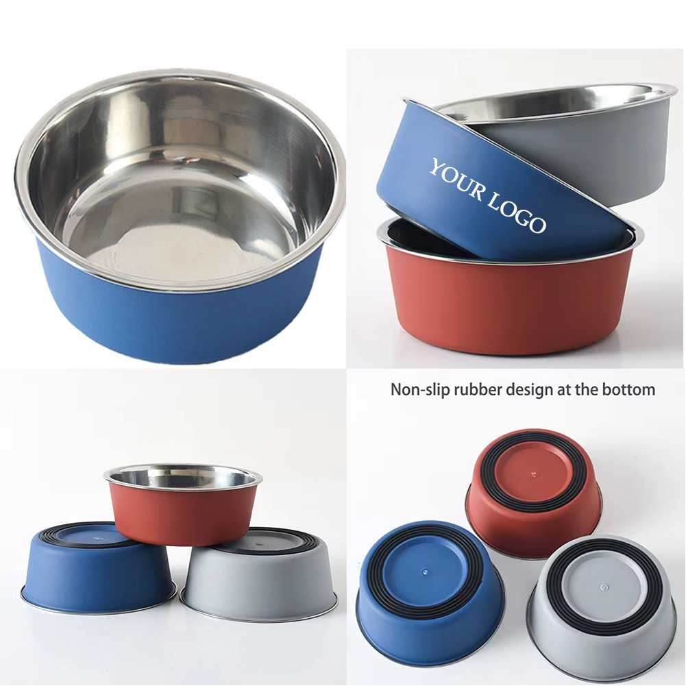 9.45 Inch Wide Dog Non-slip Stainless Steel Bowls 2