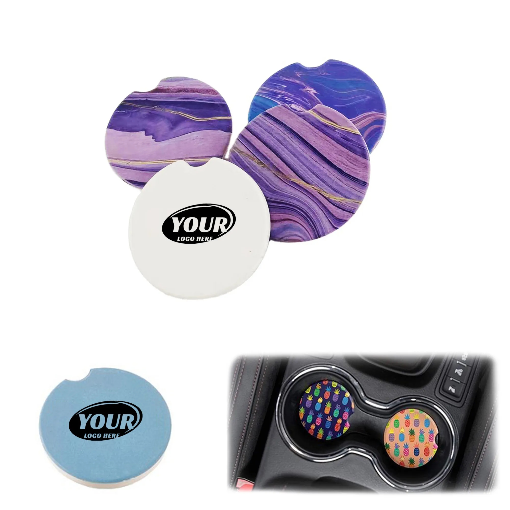 Car Ceramic Round Coaster 2