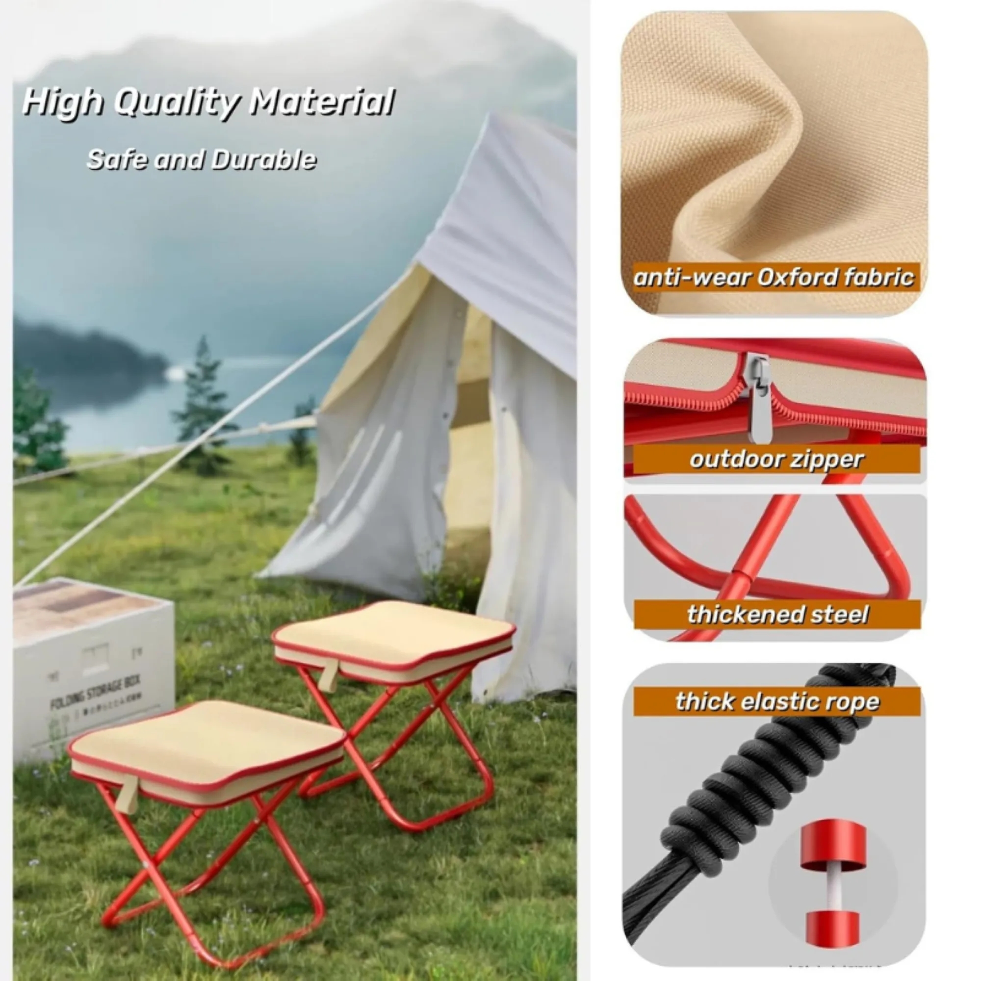 Portable Pencil Bag Outdoor Folding Stool 3
