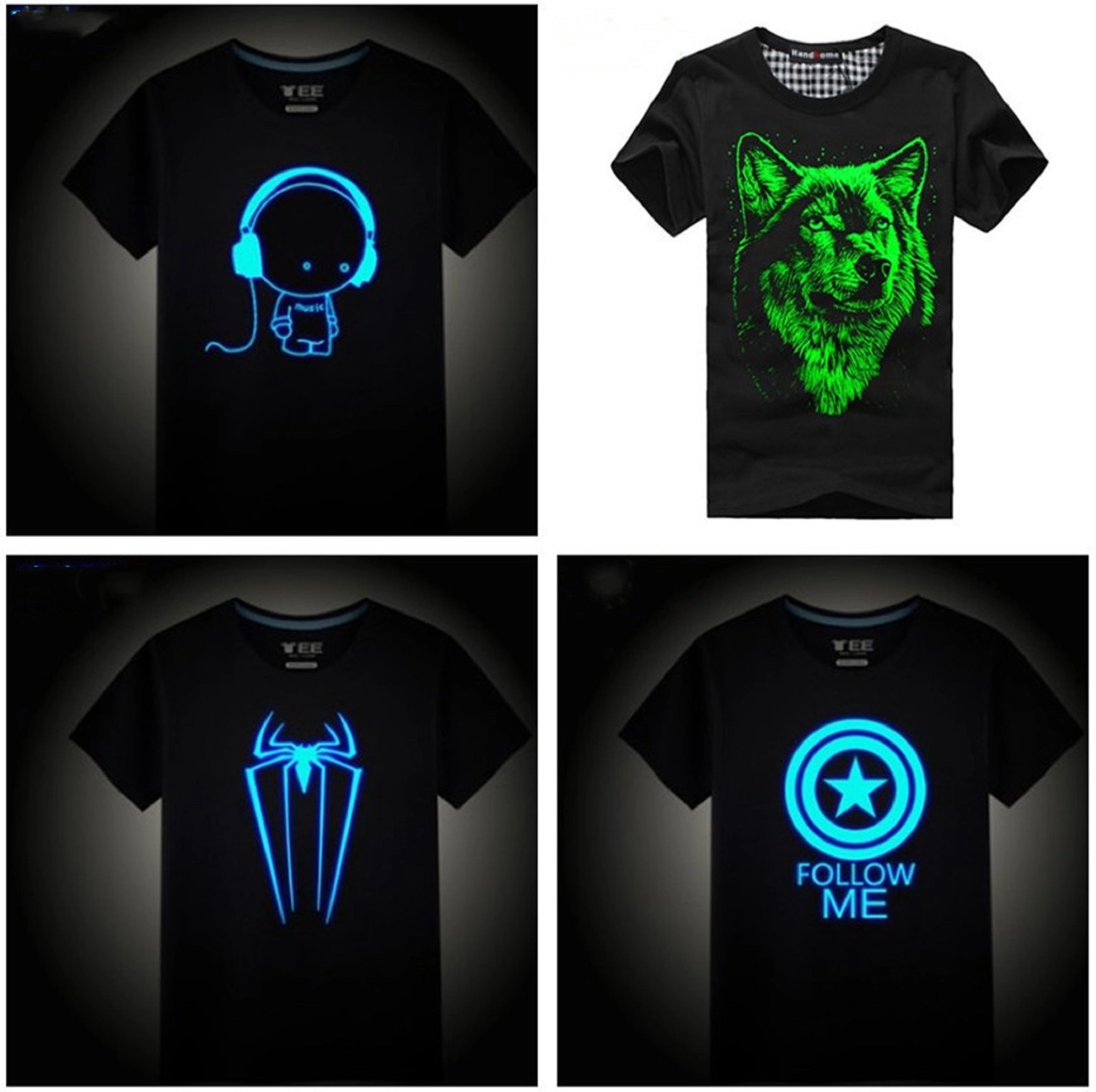 Custom logo luminous T-shirt 2
