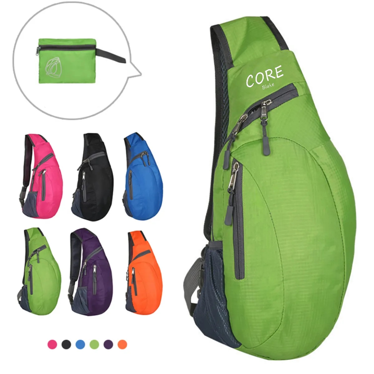 Foldable Sling Bags Shoulder Chest Backpack 1