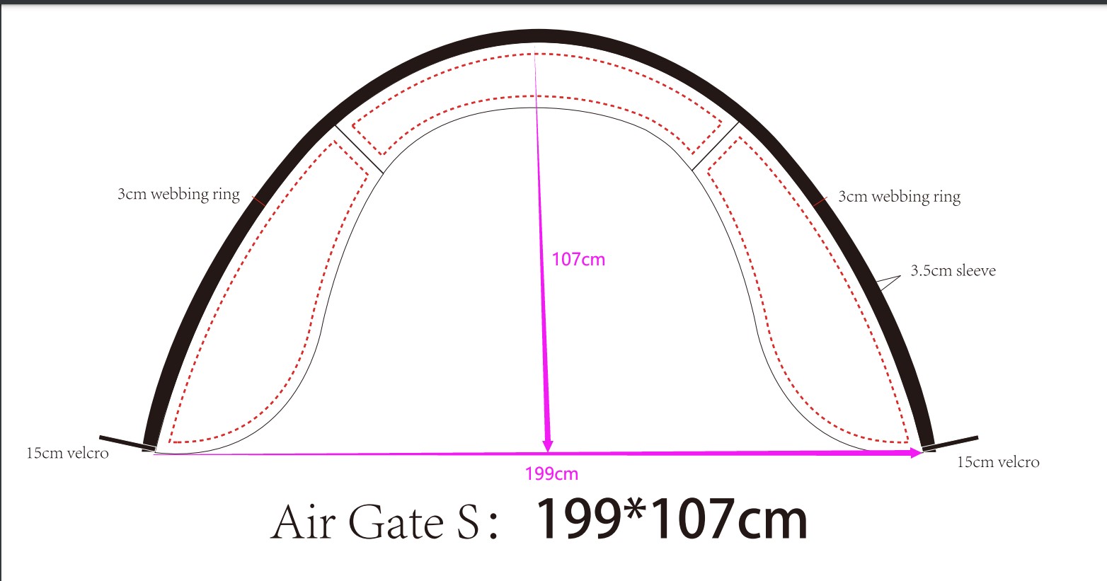 78" X 42" Racing Arch Air Gate 3