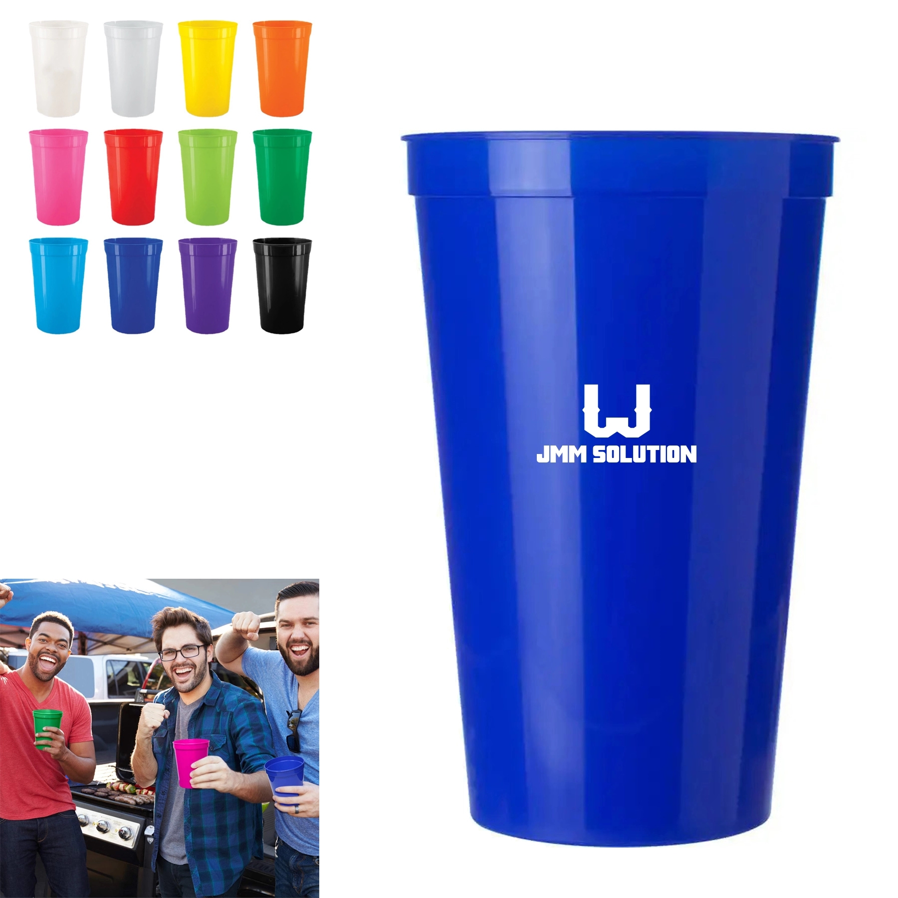 Reusable Plastic Stadium Rainbow Cups 6