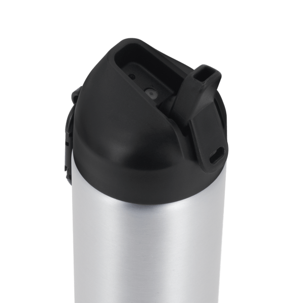 EasyFlow Recycled Aluminum Bottle w Straw Lid, custom water bottle with logo imprint 145