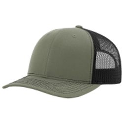 Richardson 112RE Recycled Trucker Hat w/Leatherette Adhesive Patches or Embroidery 16