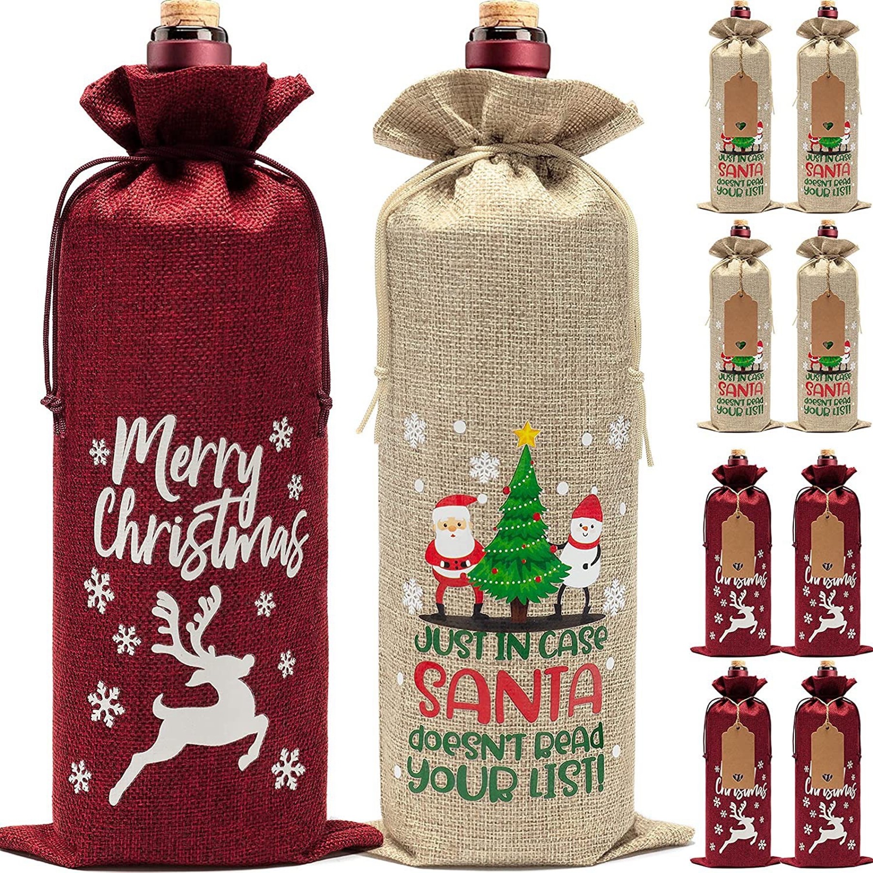 Linen Wine Gift Bag 4
