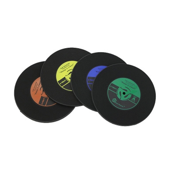 Round PVC Vinyl Record Coaster 2