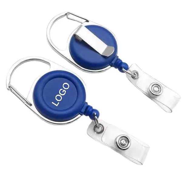 Retractable Carabiner Round Badge Reel 3