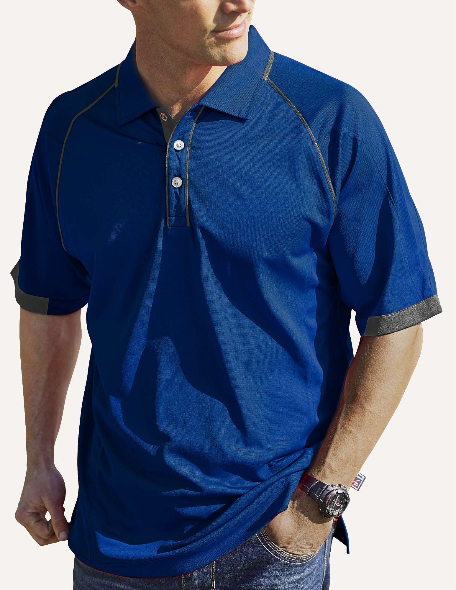 Men's Aloha Hybrid Cooler Polo Shirt 15