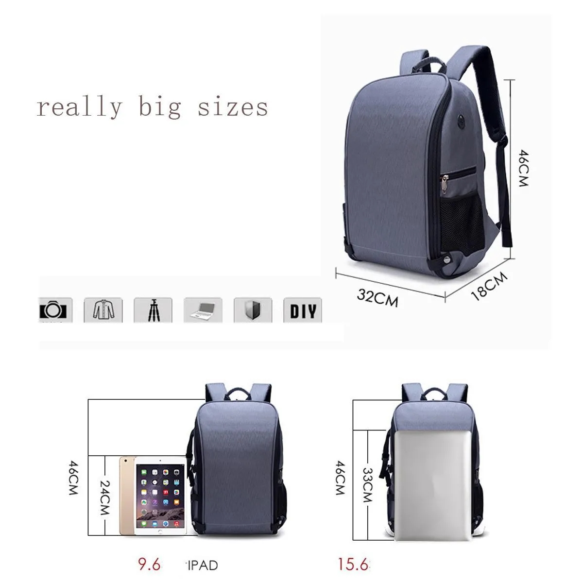 Camera Backpack Bag Professional big Capacity 6