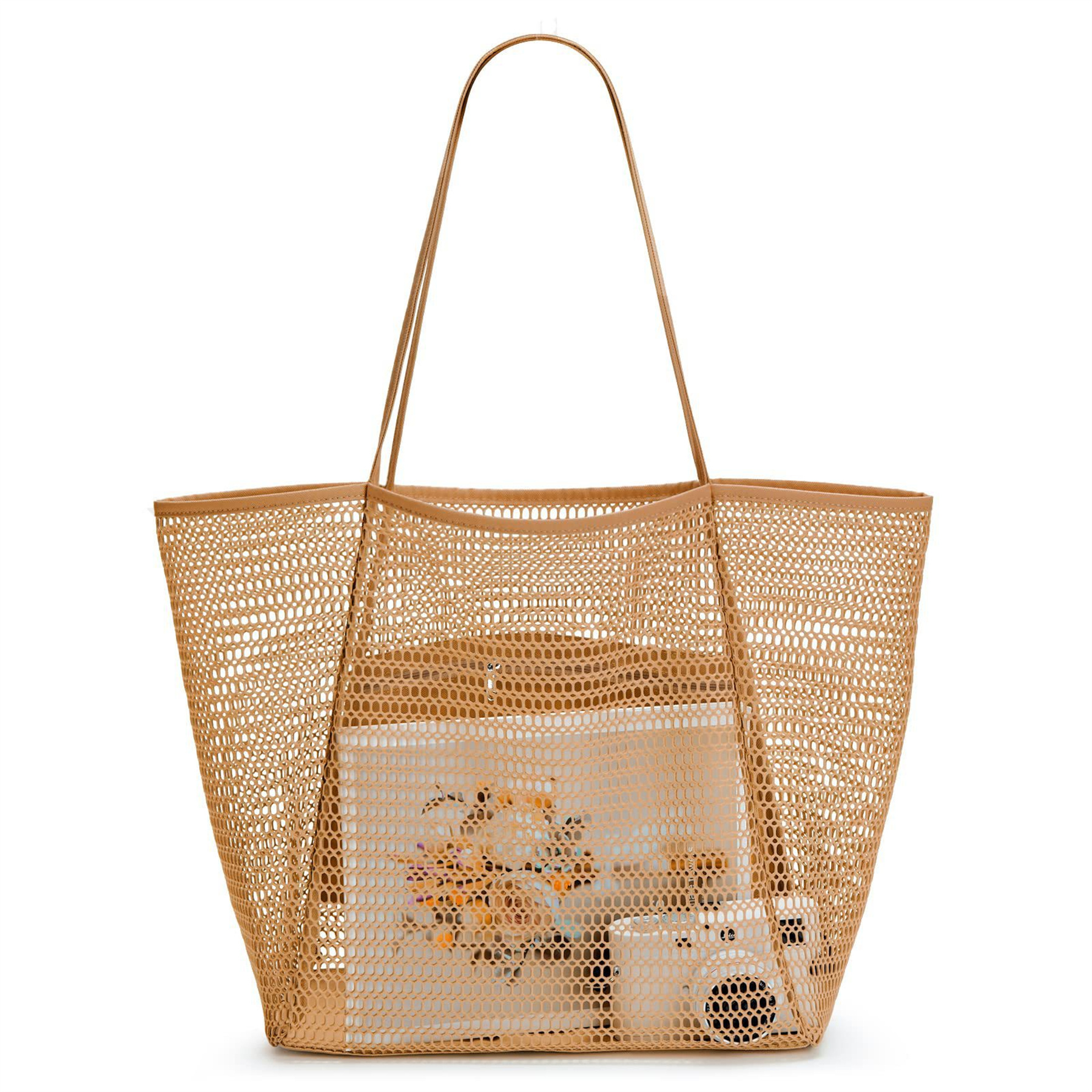 Mesh Beach Tote Womens Shoulder Handbag 5