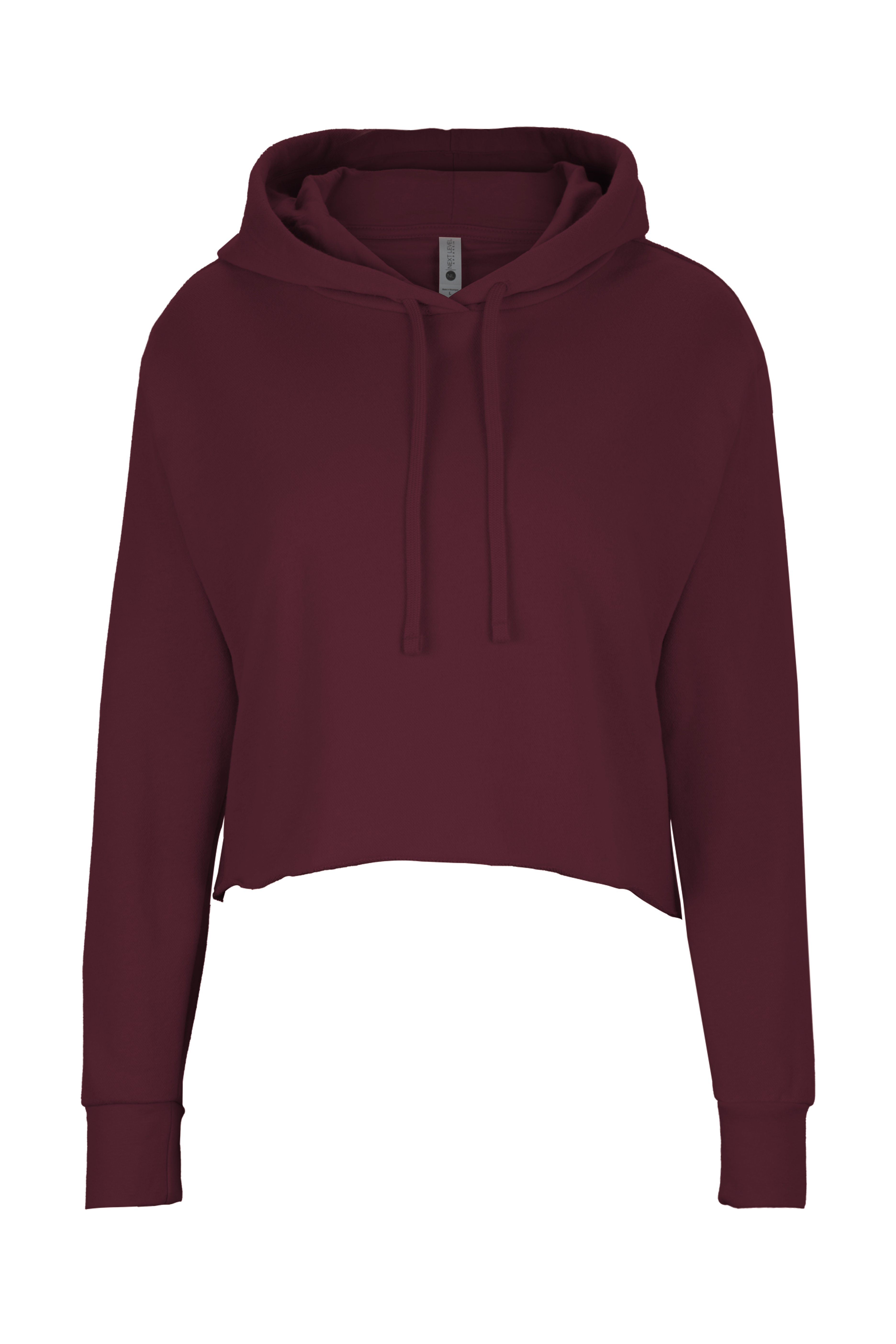 Laguna Sueded Raw Edge Crop Hoodie, custom hoodie or sweatshirt with logo imprint 7
