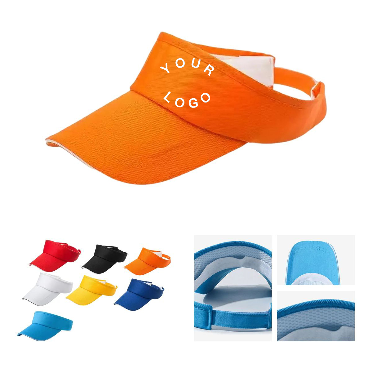 Sports Sun Visor Hat with Adjustable Elastic Band 2