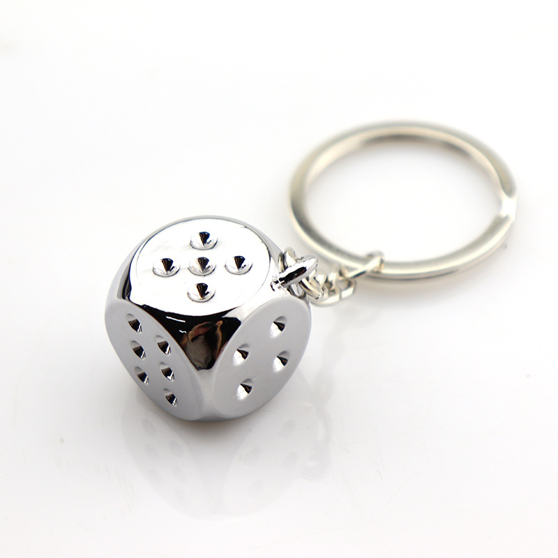 Creative Metal Dice Key Chain 6