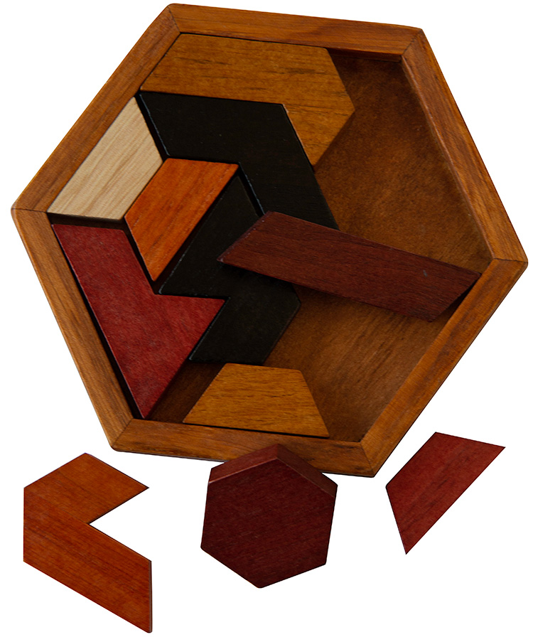 Wood Hexagon Puzzle 1