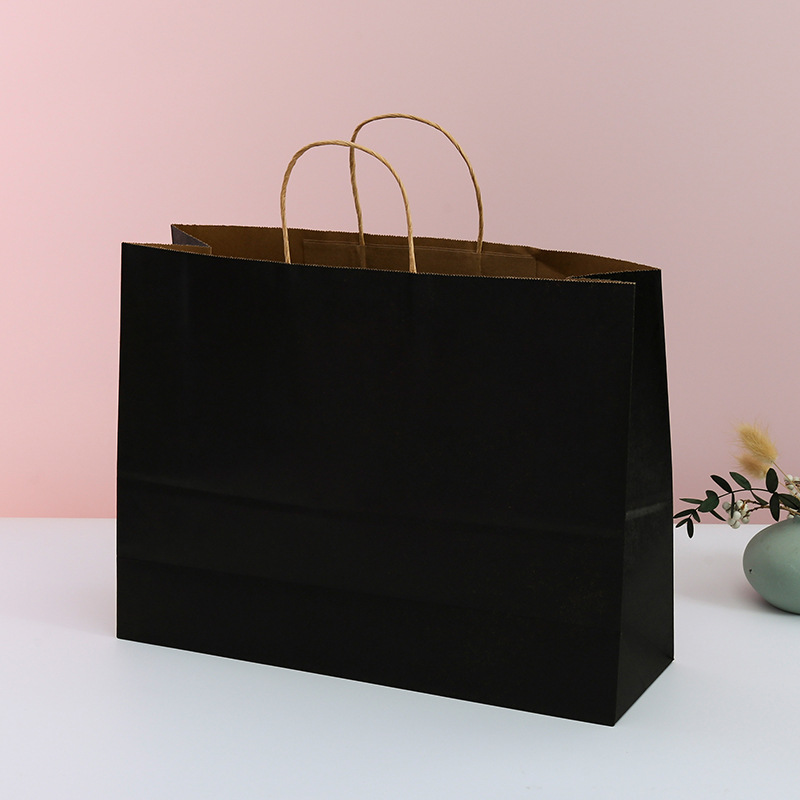 Extra Large Size Kraft Paper Shopper Tote bags(15 3/4" * 5 1/8" * 12 3/16") 6