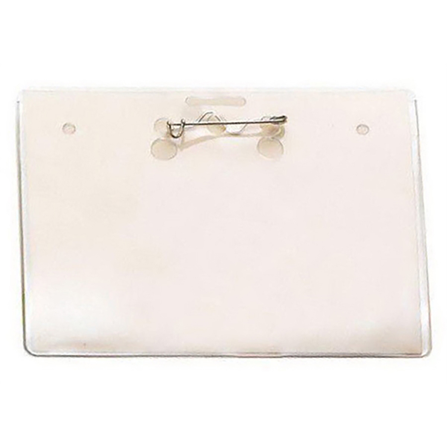 4x3 inch Vinyl Badge Holder With Safety Pin