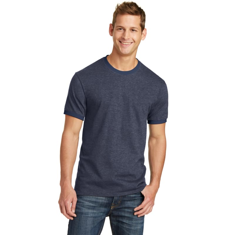 Port & Company Core Cotton Ringer Tee. 8