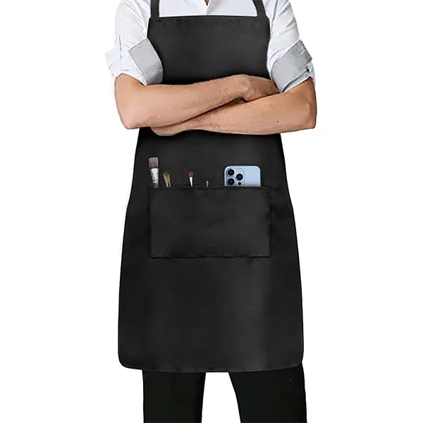 Unisex Bib Apron With Front Pocket 3