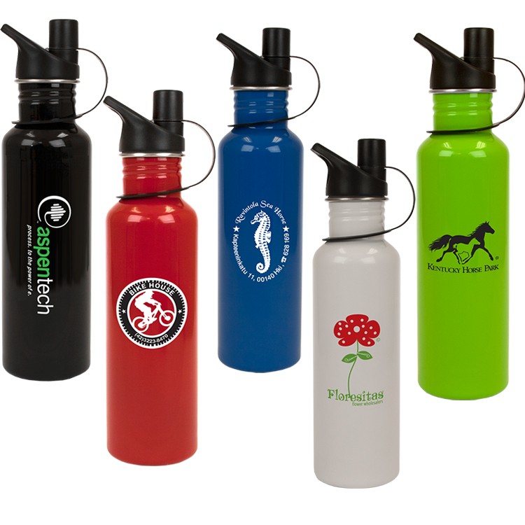 25 Oz. Trigger Stainless Steel Sports Bottle w/Sports Lid, custom water bottle with logo imprint 2