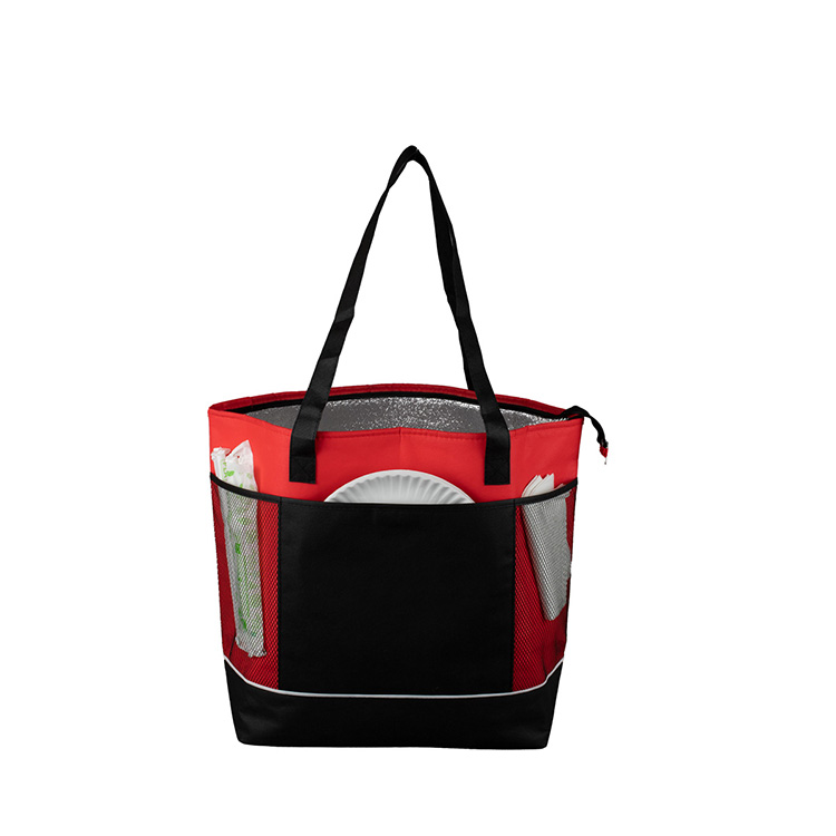 22"W x 16"H x 7 ½"Gusset - "FROST LINE" Super-Sized Insulated Zipper Cooler Tote 76