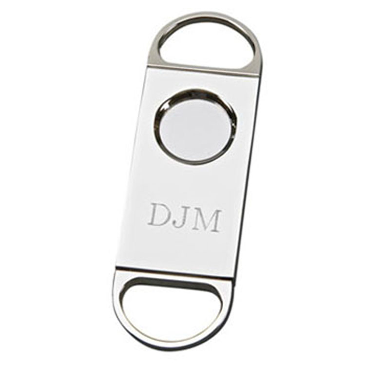 Nickel Plated Cigar Cutter - Screen Imprint 2