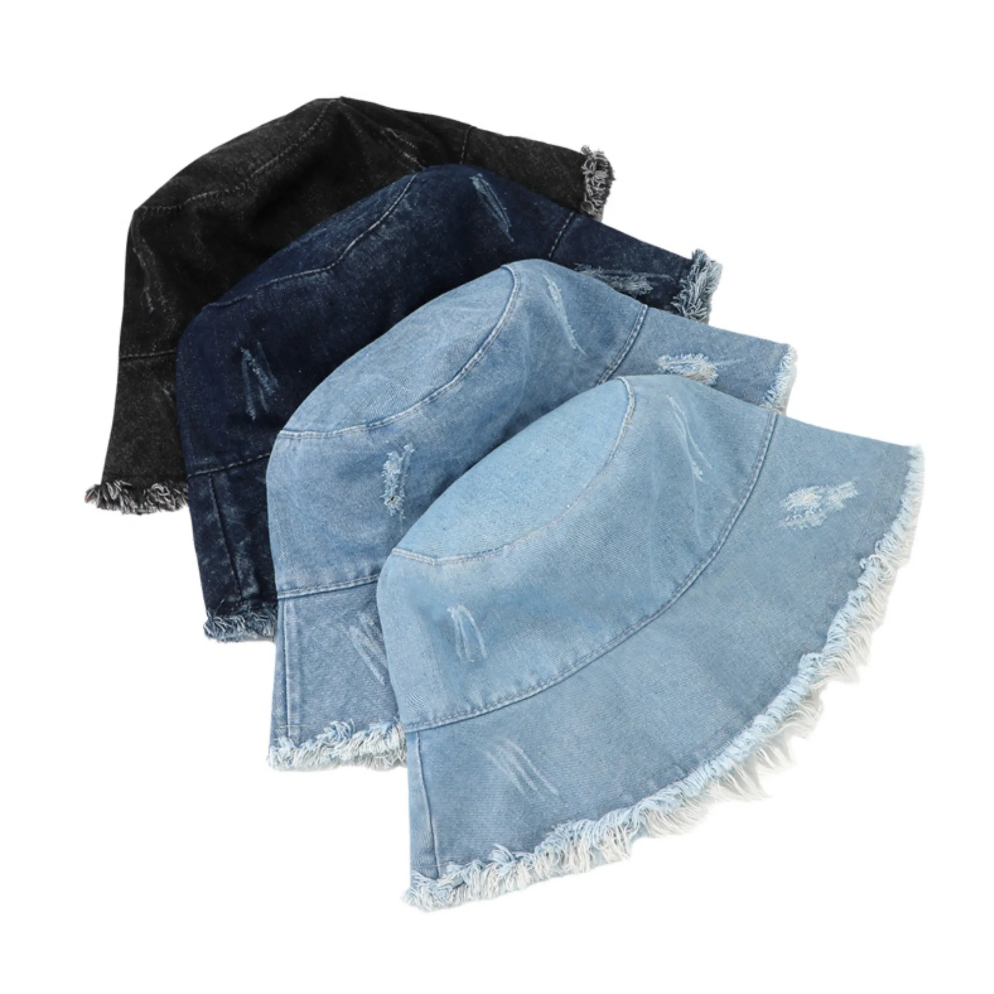 Denim Fisherman Bucket Hat Sunhat 6