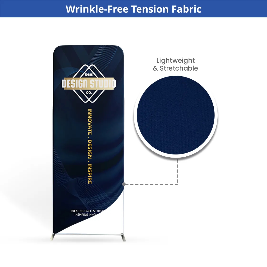 6.5ft Magnetic Modular Fabric Display - Five Maglock Panels 2