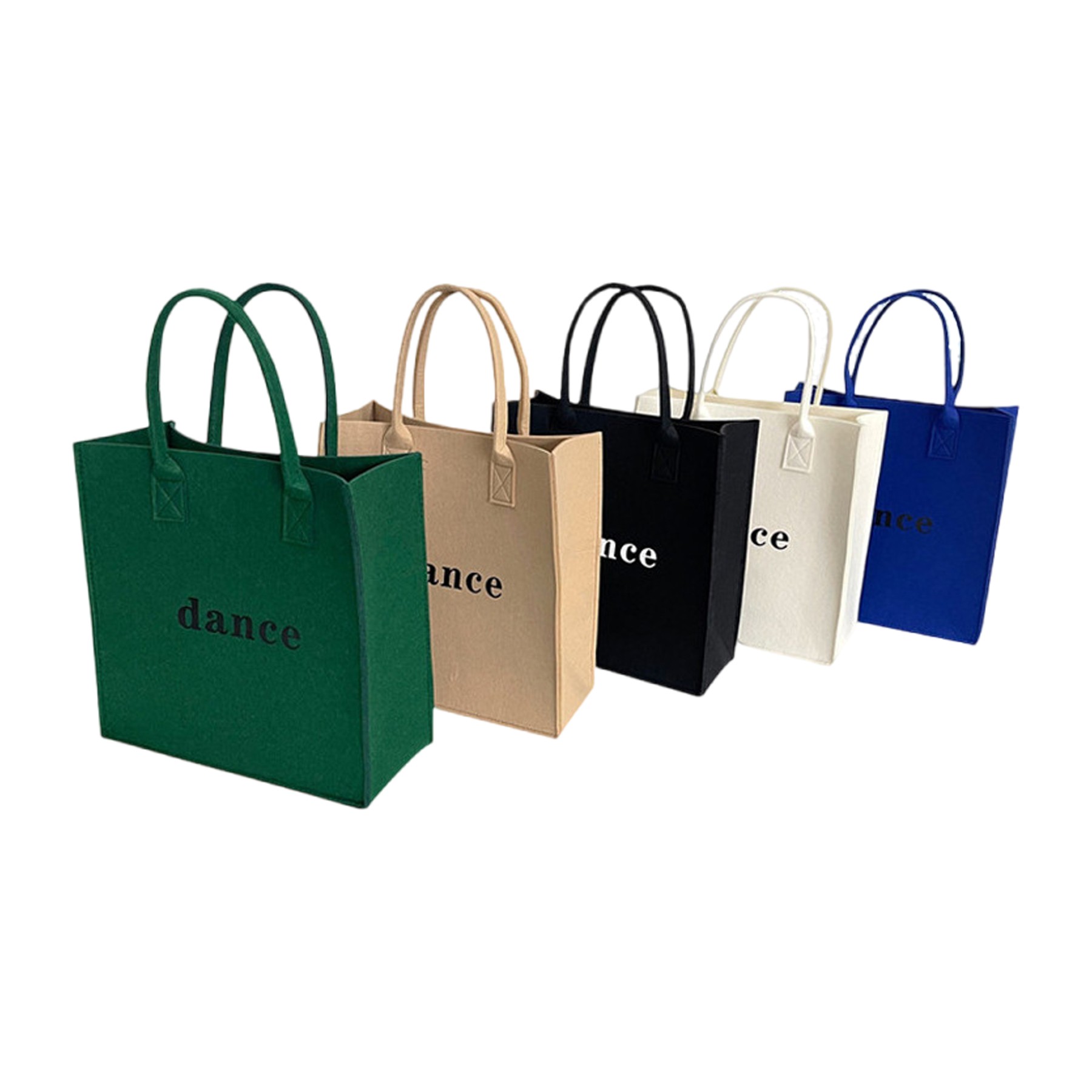 Large Capacity Portable Felt Woman Tote Bag
