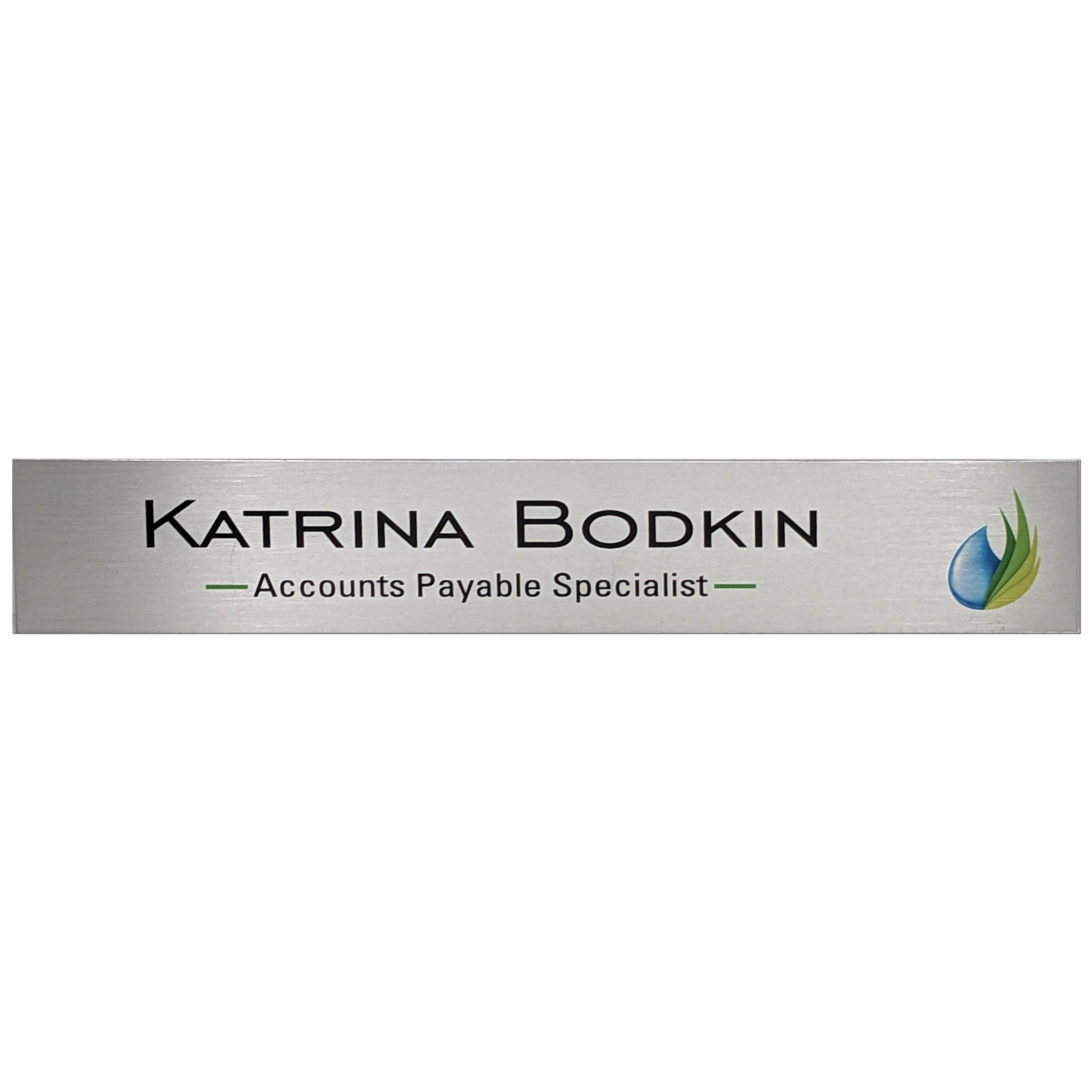 The Athena full color metal name plate 2 x 10" 2