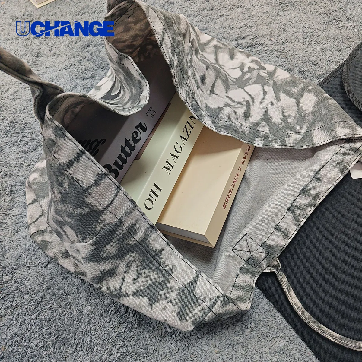 Canvas Yoga Tote Gym Bag , Large Capacity 4