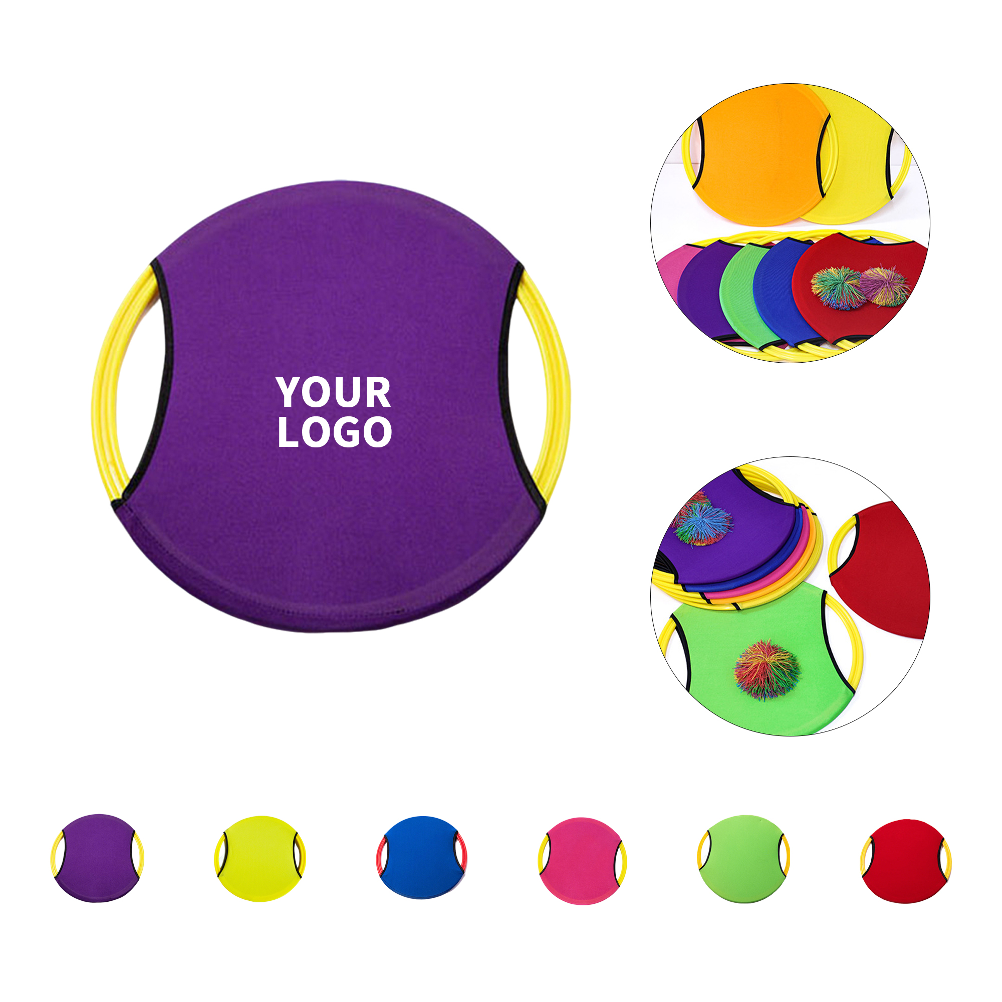 Kids Bounce Ball With Racket Set 13.39" Diameter 5