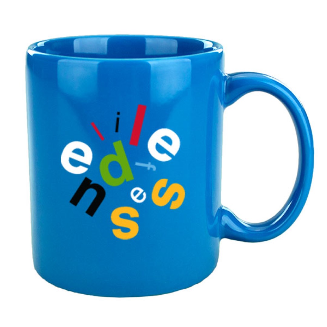 11 oz Fiesta Hawaiian Blue C-Handle Ceramic Mug 1