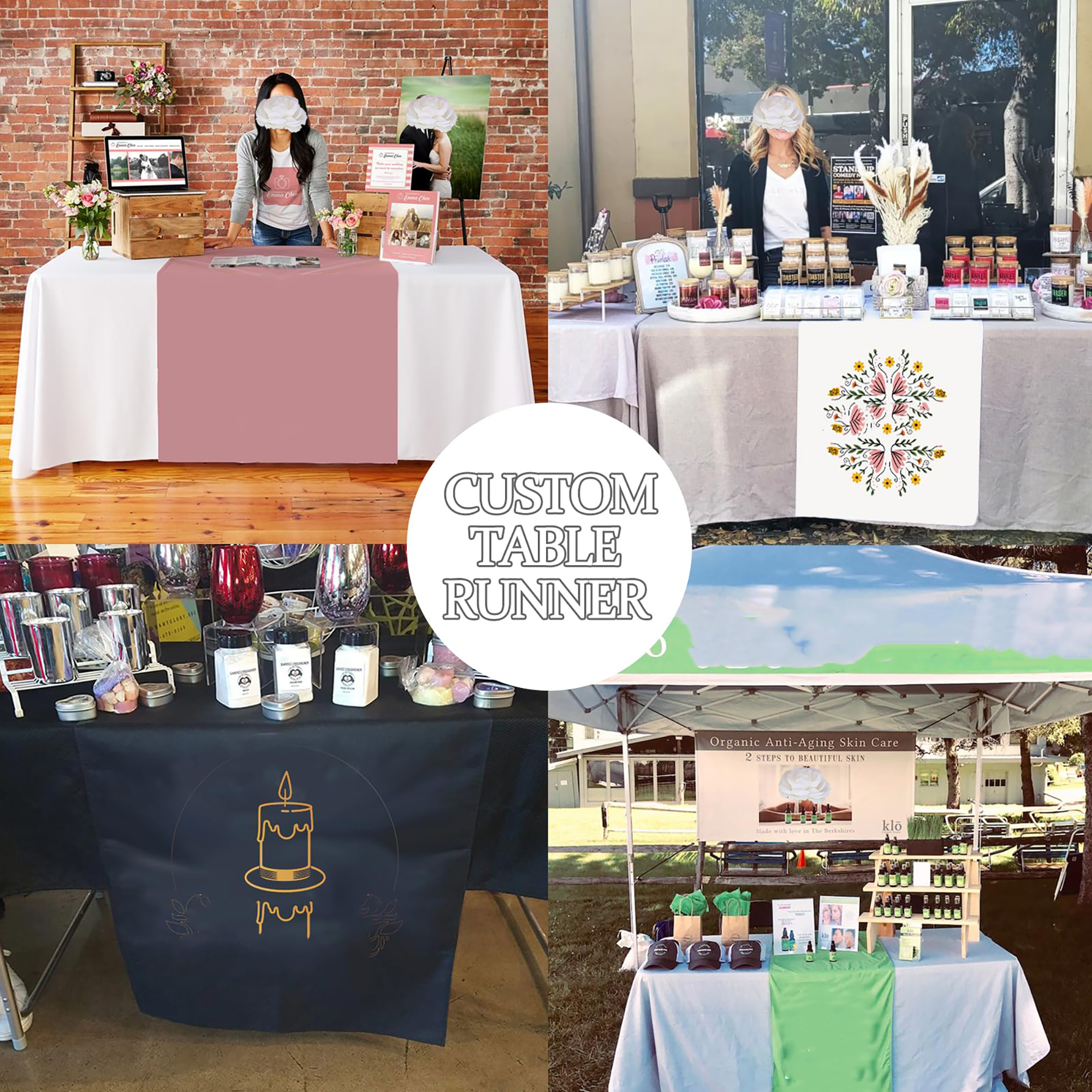 Custom Colored Tablecloths and Table Banners 6