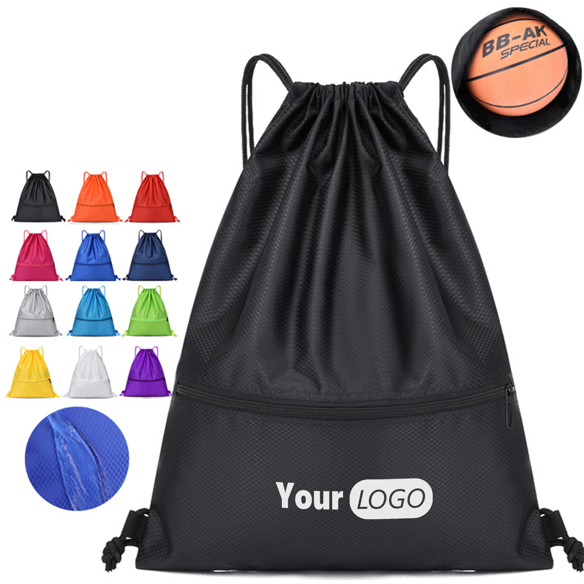 Polyester Customizable Drawstring Bag 2